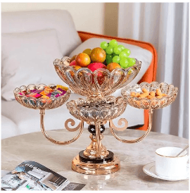 Support à Fruits et Apéritifs en Cristal
