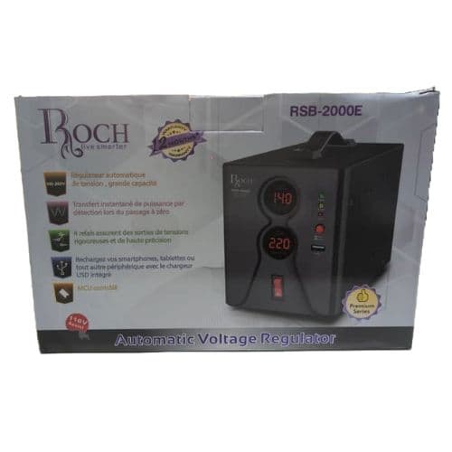 ROCH Régulateur de tension numérique 2000 VA, 2000W