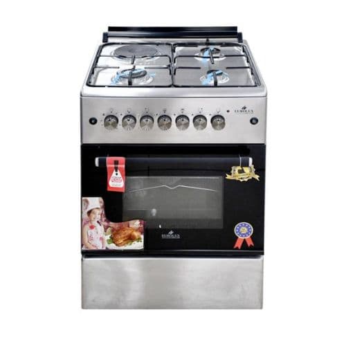 Cuisinière EUROLUX, 1 plaque, 3 bruleurs, 60X60cm inox, garantie 6mois