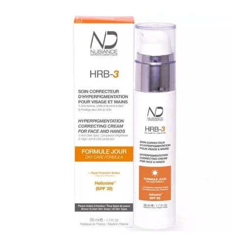 Soin Correcteur d'Hyperpigmentation Formule Jour SPF 30 pour le visage et les mains HRB-3 NUBIANCE 30ml